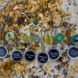 🍻🍸🍷Funny Wine & Beverage Charms 17 total!